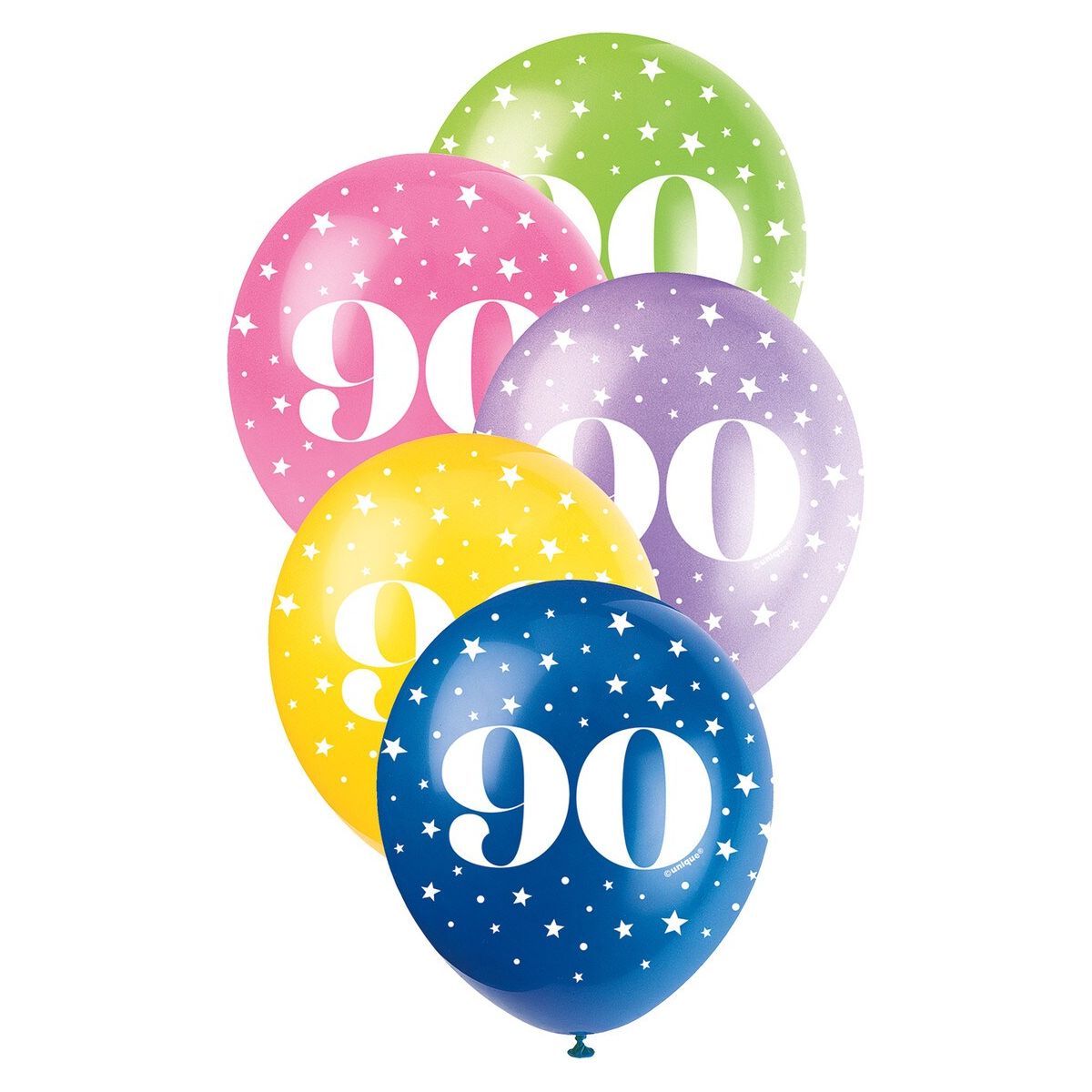 Number 90 Pearl Balloons - Assorted Colours - Dollars and Sense