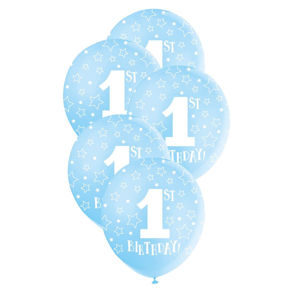 1st Birthday Pearl Balloons - Blue - Dollars and Sense