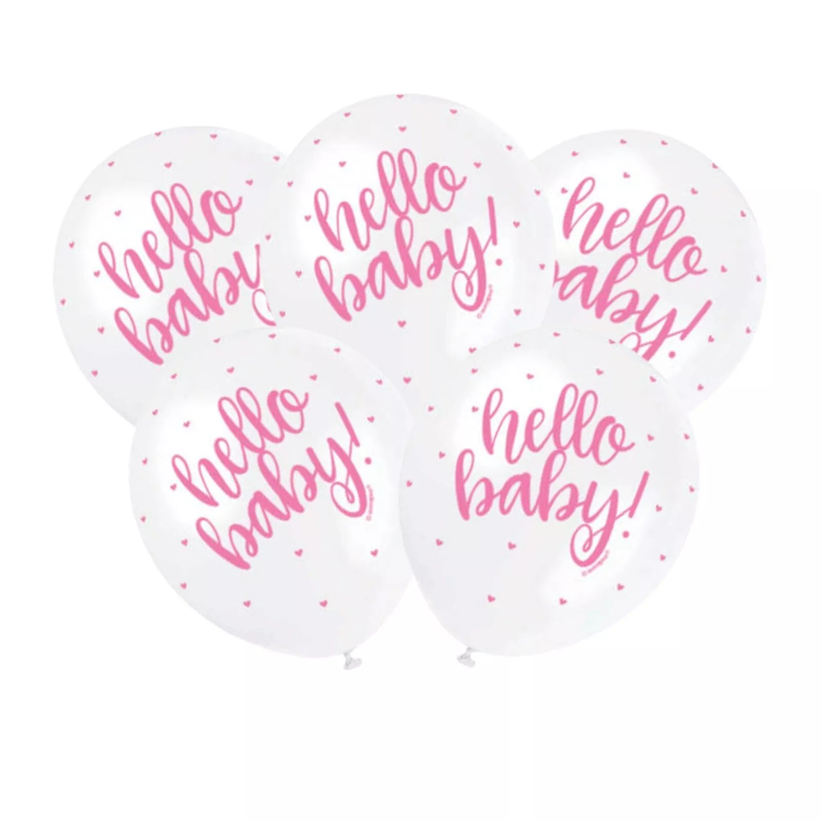 Hello Baby Pearl Balloons - Pink - Dollars and Sense