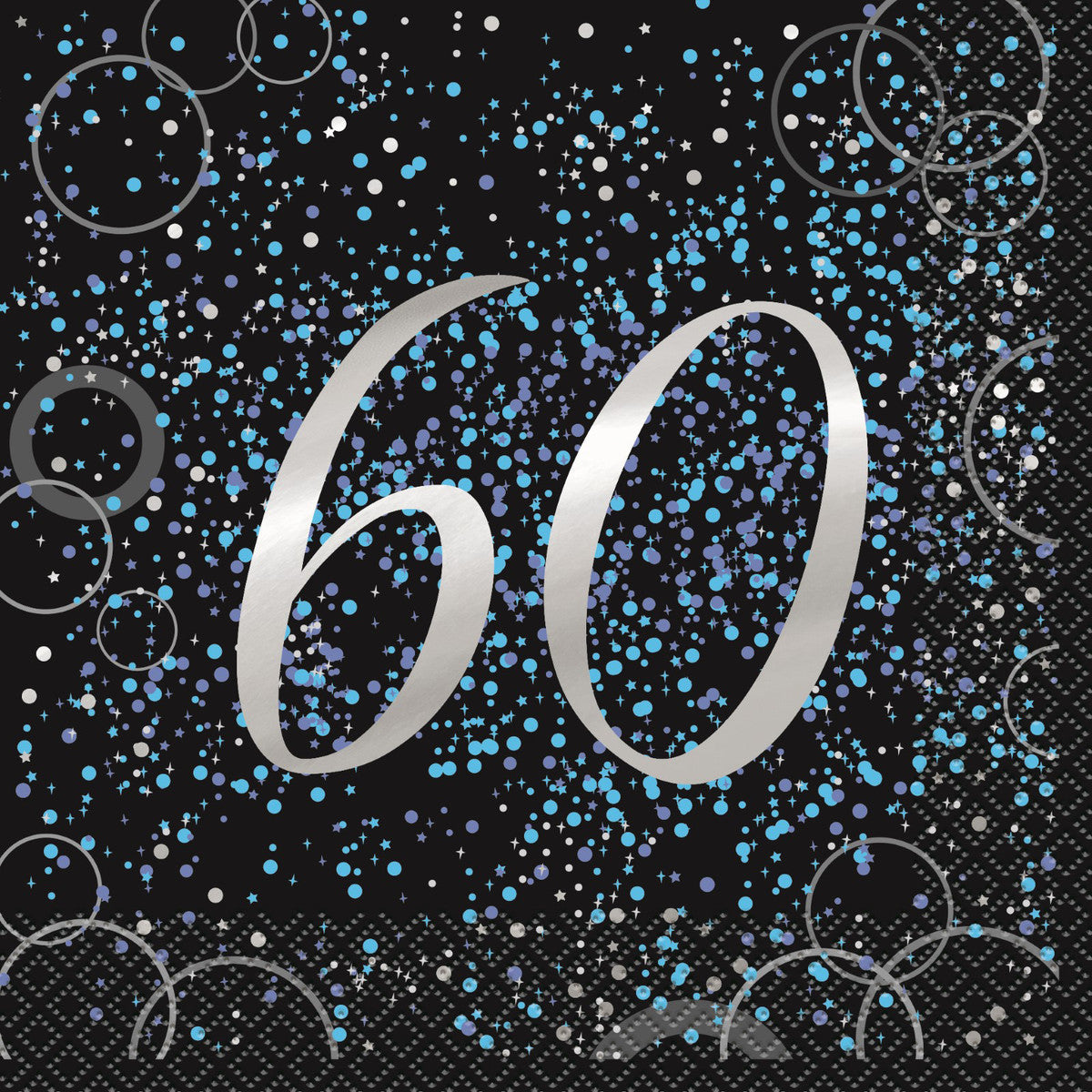 Glitz Blue 16 Lun Napkins - 60
