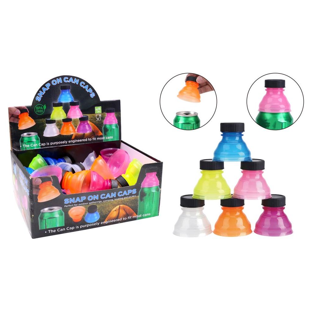 Snap on Can Cap - Assorted Colours - Dollars and Sense