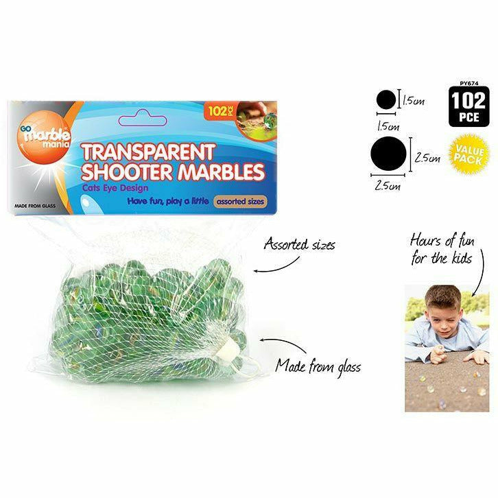 Transparent Glass Shooter Marbles SKU PY674 - Dollars and Sense