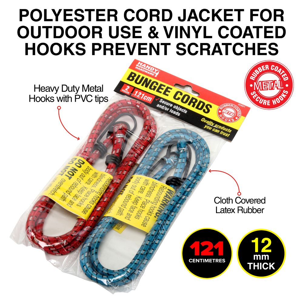 Bungee Cords - Red & Blue - Dollars and Sense