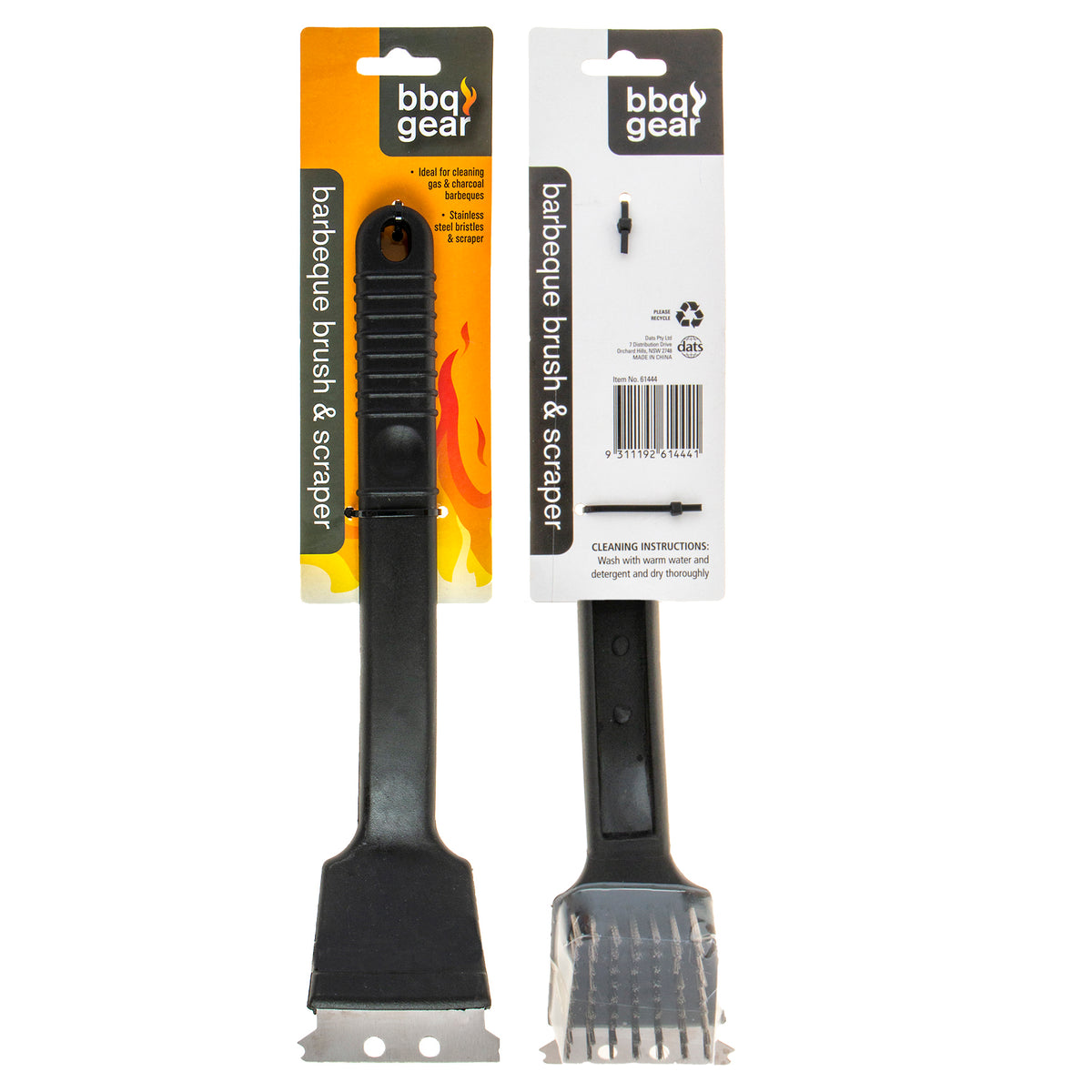 BBQ Grill Cleaning Brush and Scraper with Ergonomic PP Handle 29.5cm
