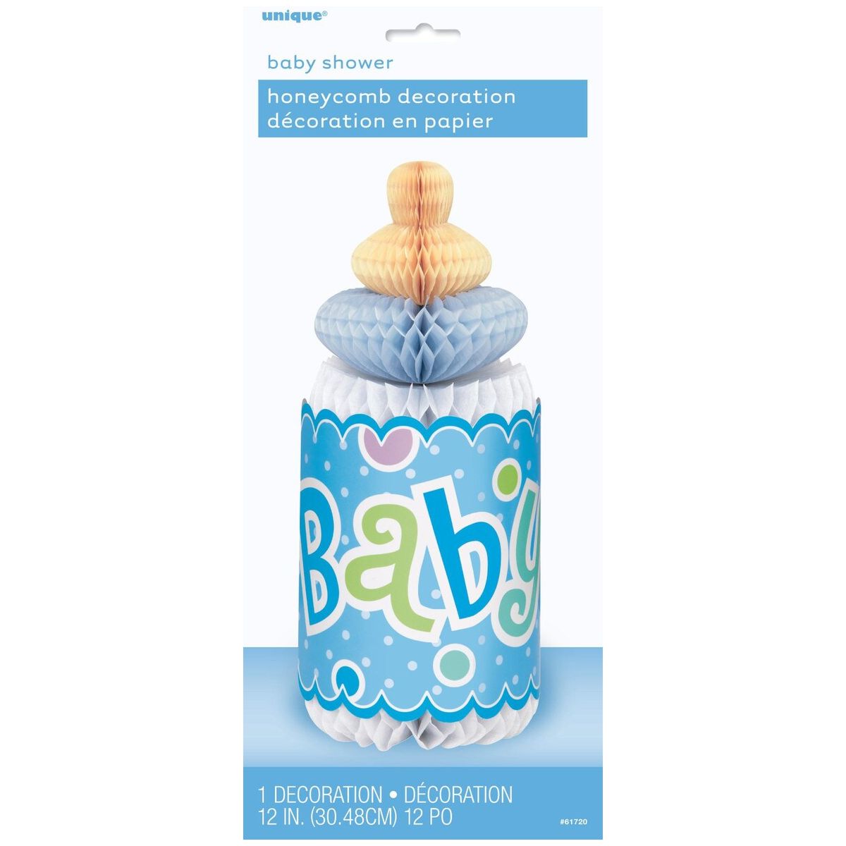 Baby Shower Honeycomb Bottle - Blue Dots - Dollars and Sense