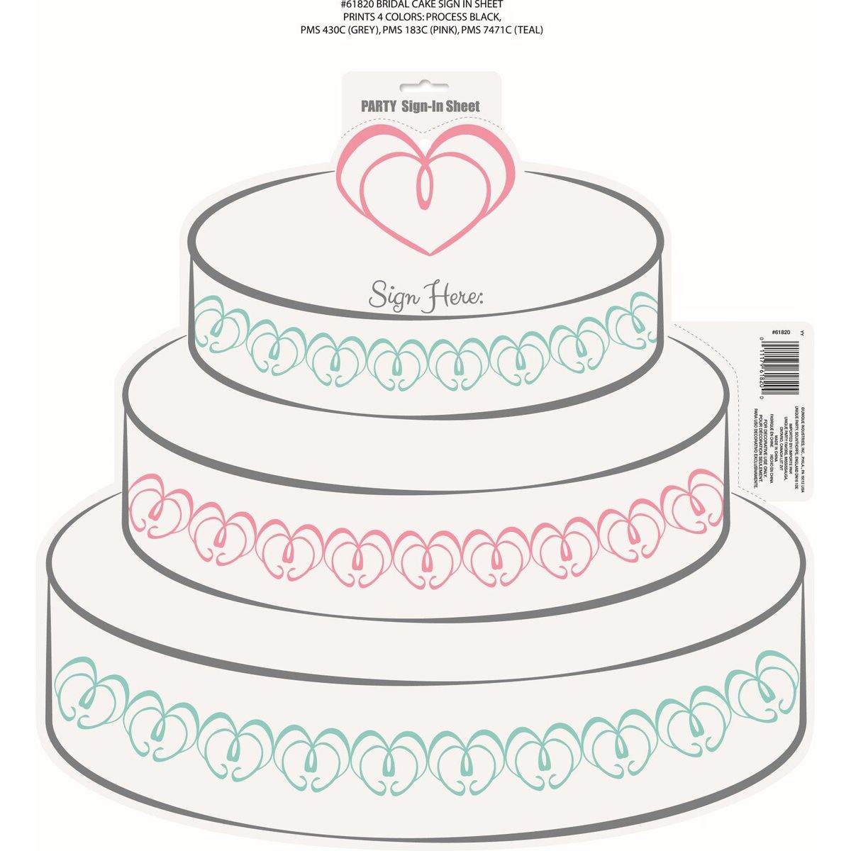 Sign in Cut Out - Bridal Cake - Dollars and Sense