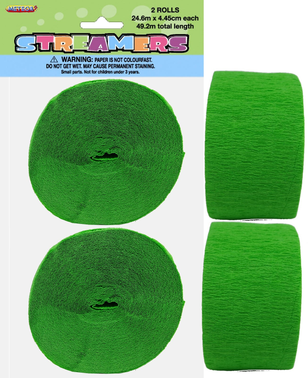 Crepe Streamers - Lime Green - Dollars and Sense