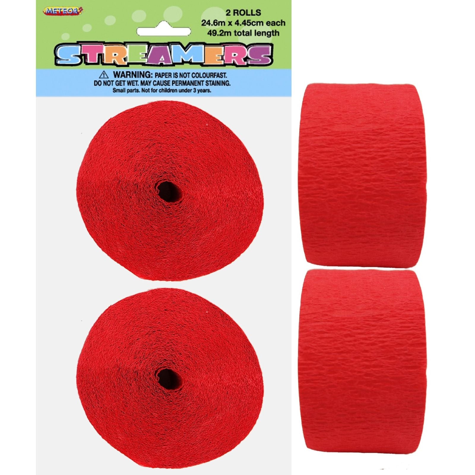 Crepe Streamers - Ruby Red