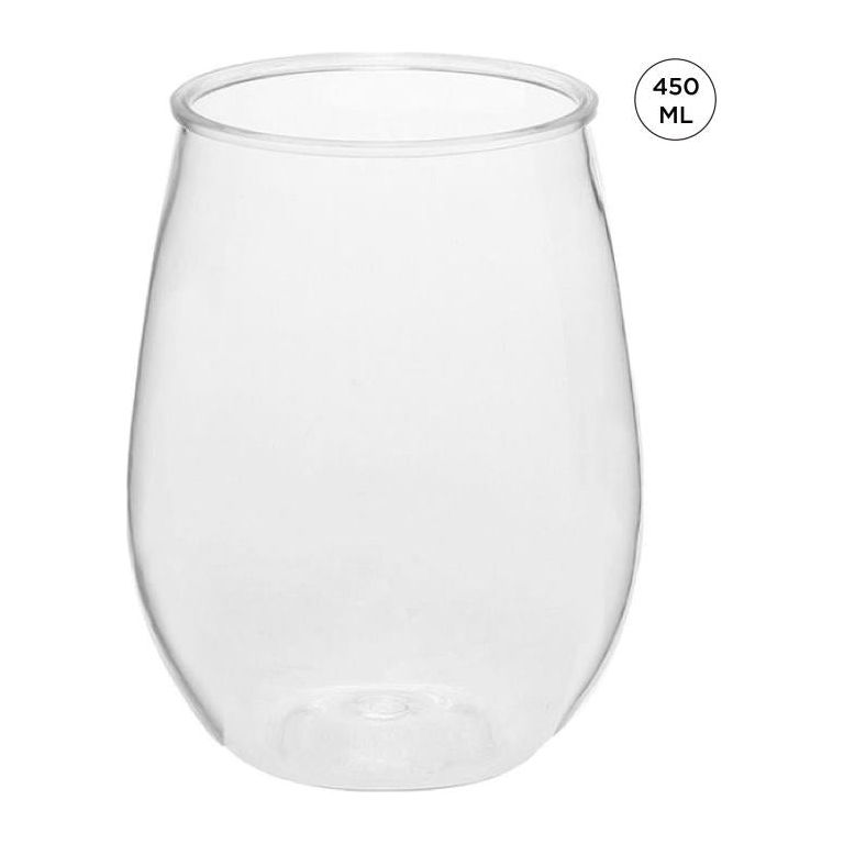 Plain Stemless Wine Glass - Acrylic - Dollars and Sense