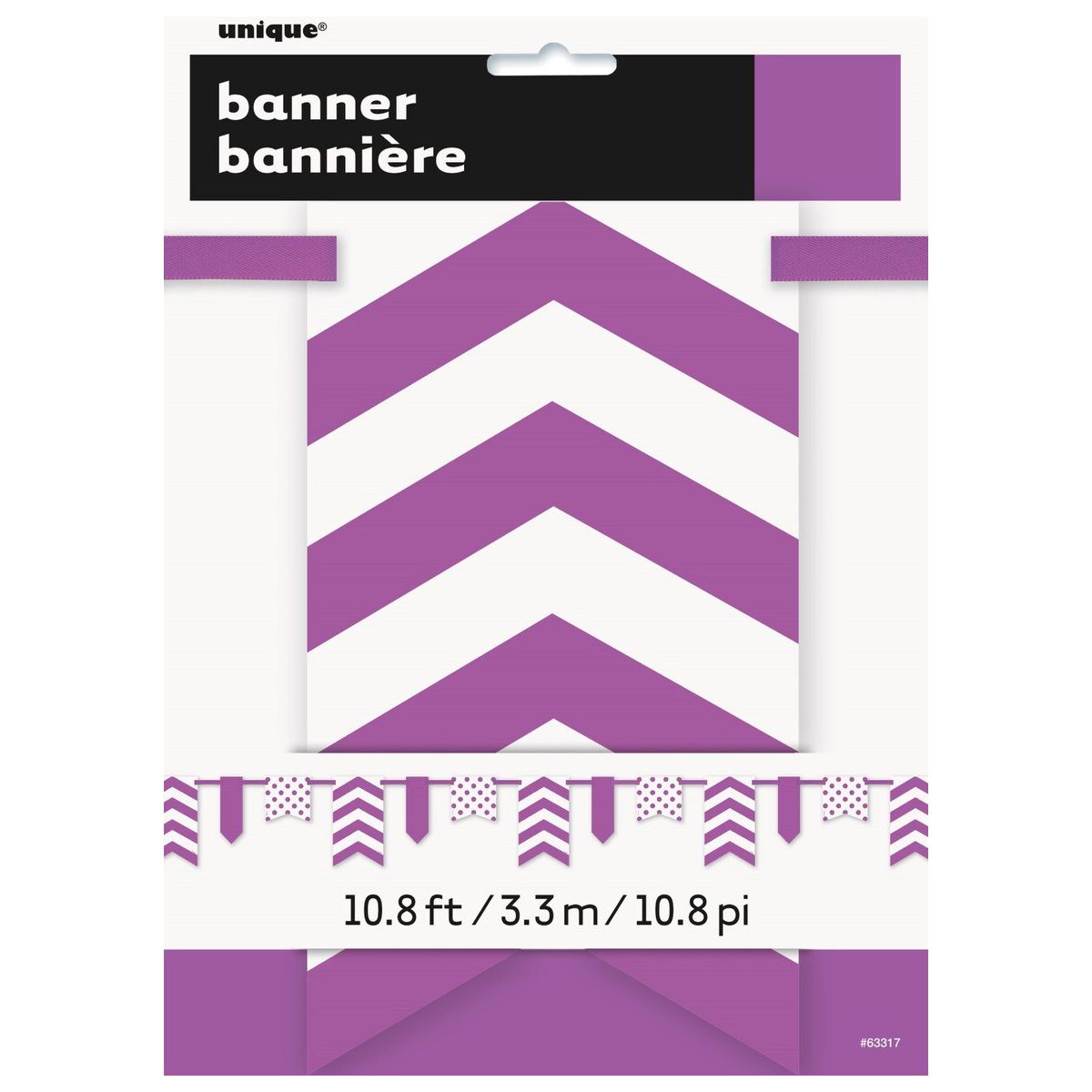 Chevron Paper Pennant Banner - Pretty Purple - Dollars and Sense