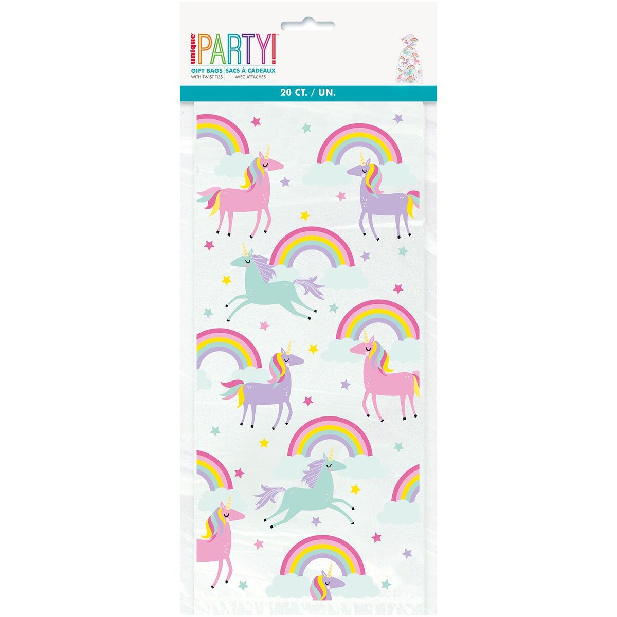Cello Loot Party Bags - Unicorn & Rainbow - Dollars and Sense