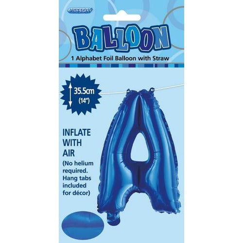 Alphabet A Foil Balloon - Royal Blue - Dollars and Sense