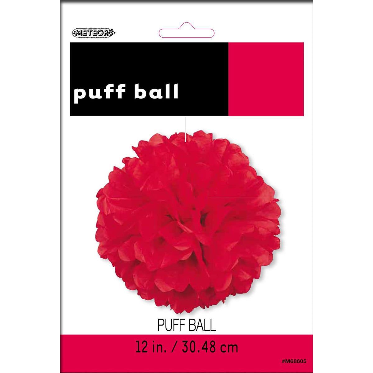 Decorative Puff Ball - Ruby Red - Dollars and Sense