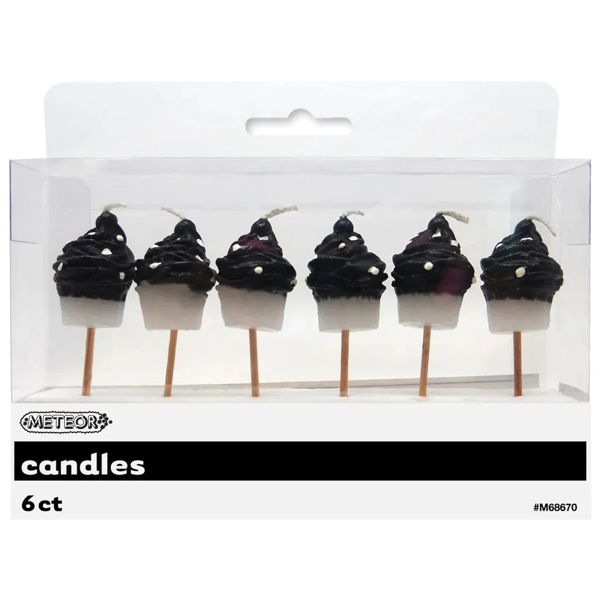 Dots Cupcake Birthday Pick Candles - Midnight Black - Dollars and Sense