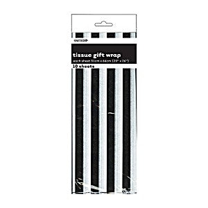 Stripes Tissue Sheets - Black - Dollars and Sense