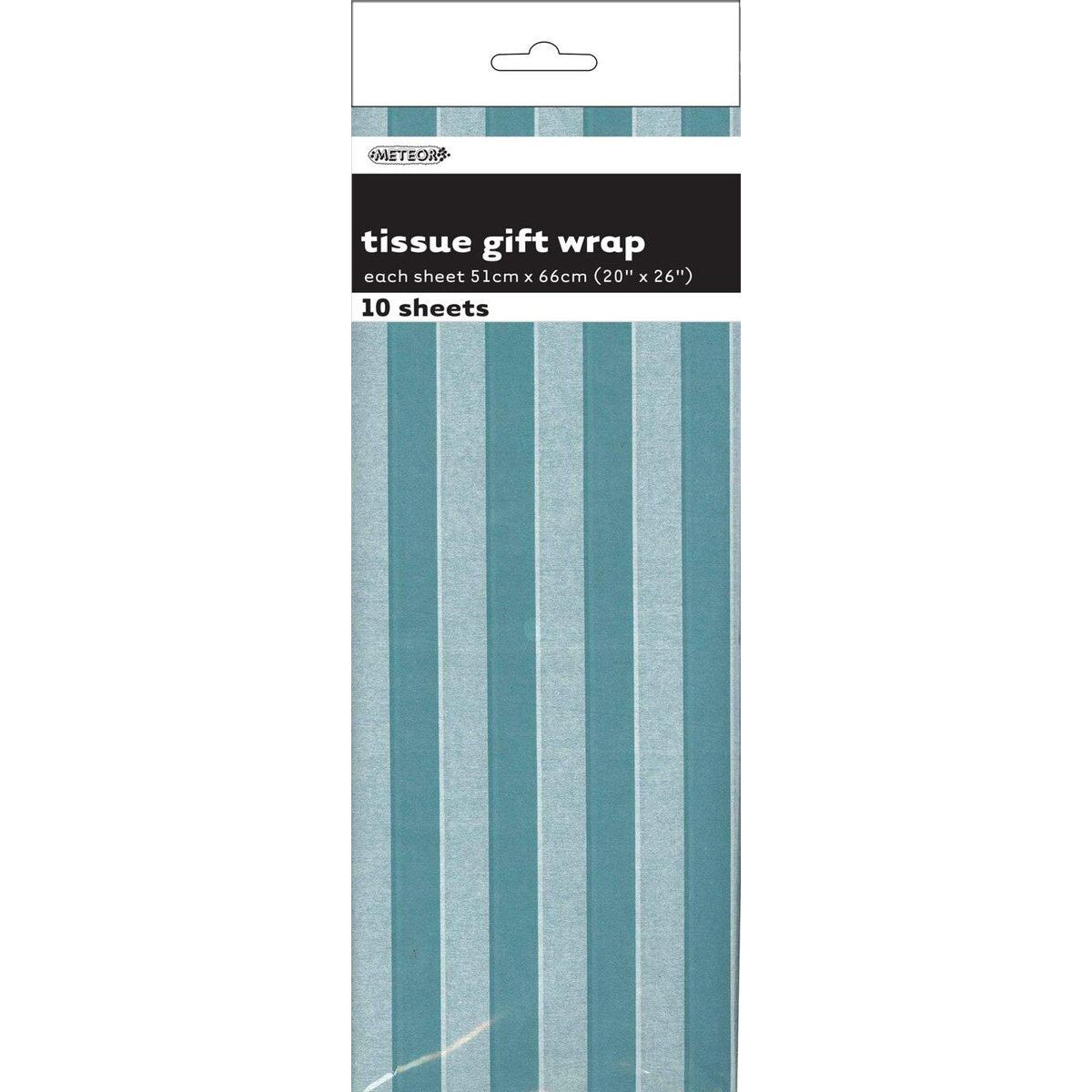 Stripes Tissue Sheets - Caribbean Teal - Dollars and Sense