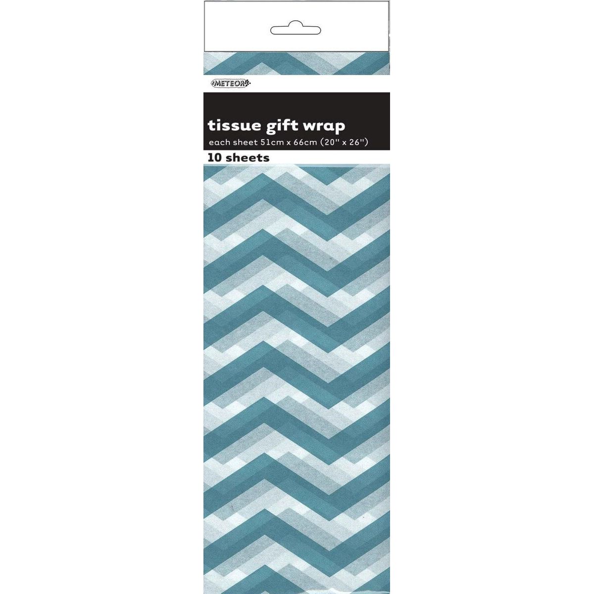 Chevron Tissue Sheets - Caribbean Teal - Dollars and Sense