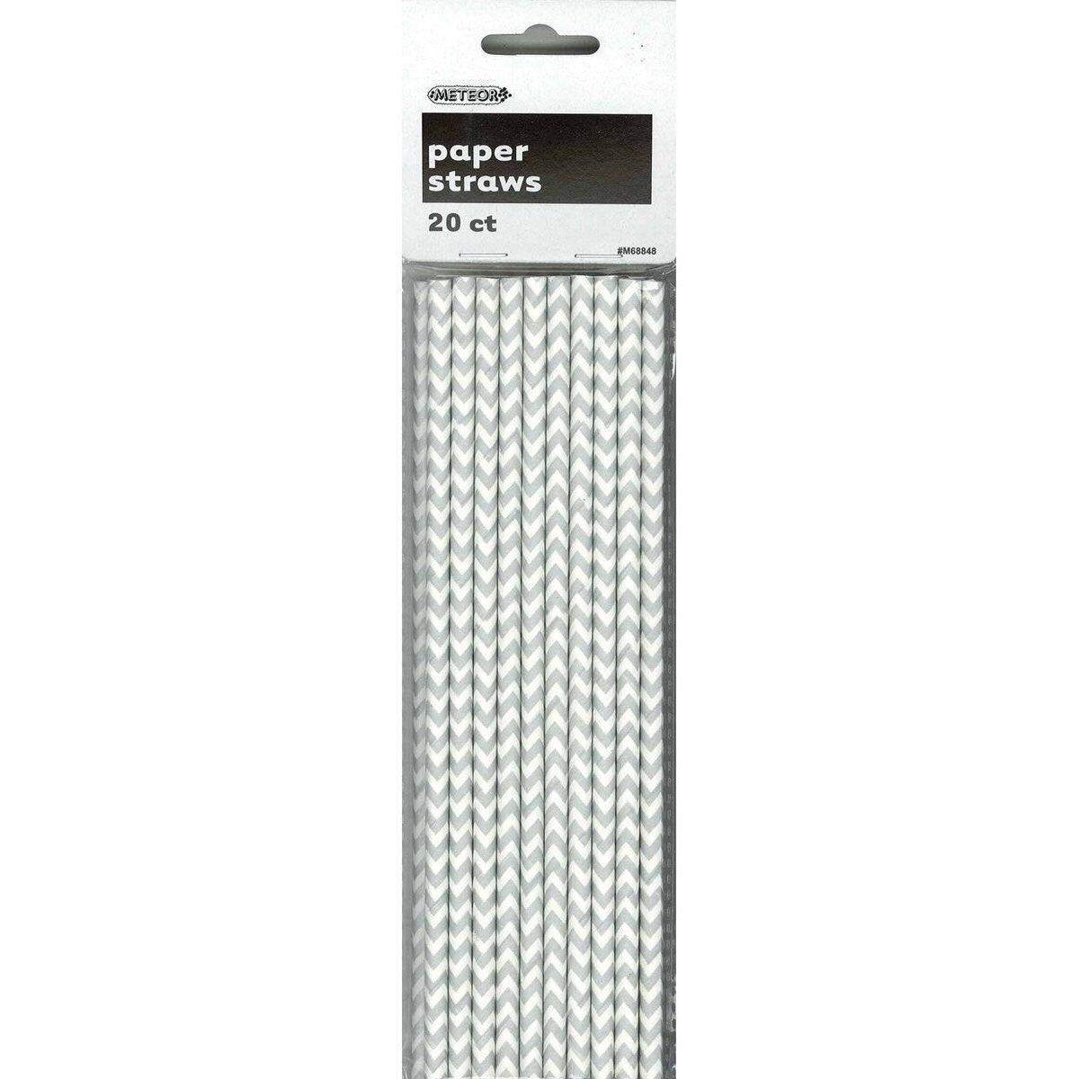 Chevron Paper Straws - Silver - Dollars and Sense