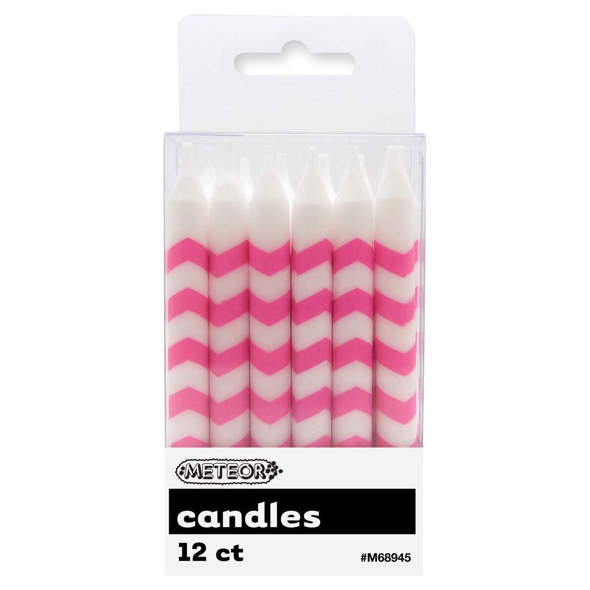 Chevron Birthday Candles - Hot Pink - Dollars and Sense