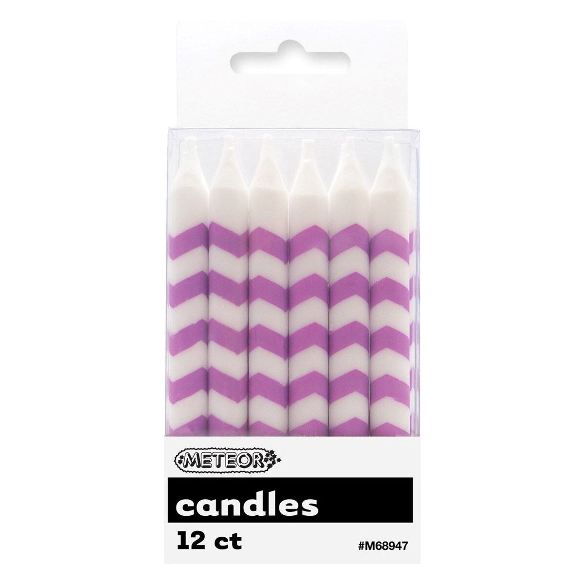 Chevron Birthday Candles - Pretty Purple - Dollars and Sense
