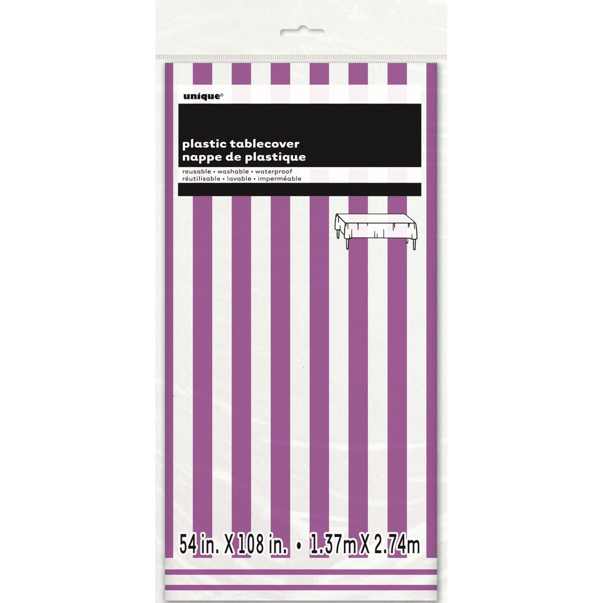 Stripes Tablecover - Pretty Purple - Dollars and Sense