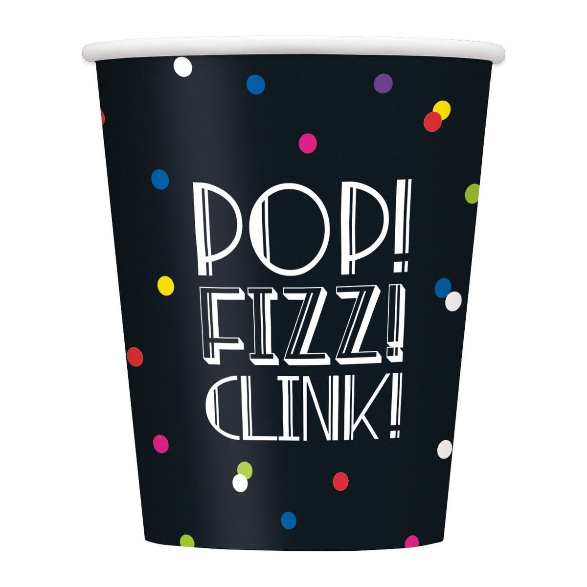 Pop Fizz Clink Paper Cups - Neon Dots - Dollars and Sense