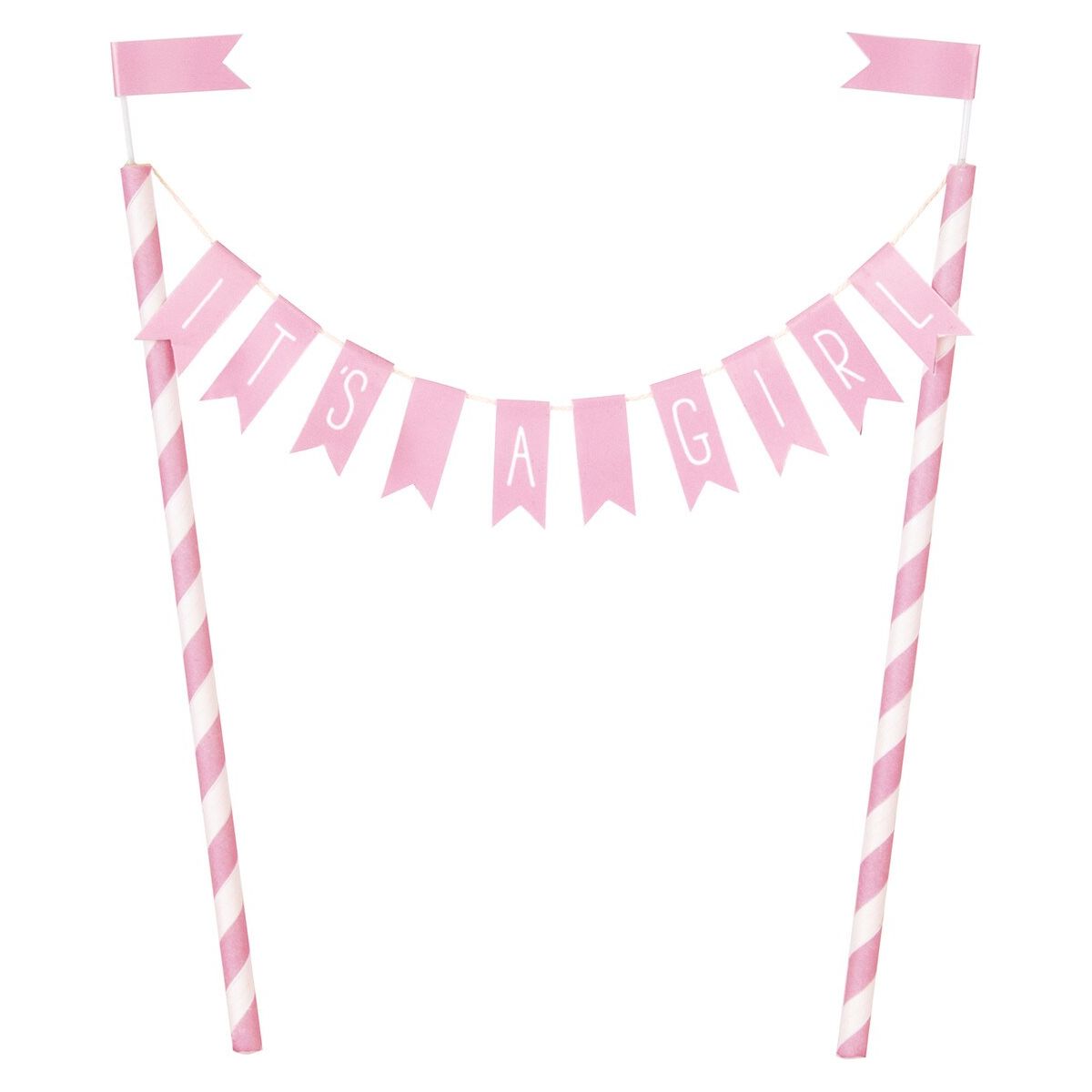 It's a Girl - Bunting Cake Topper - Dollars and Sense
