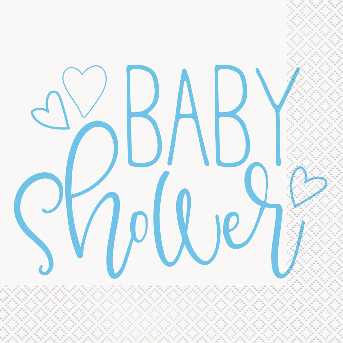 Baby Shower Lunch Napkins - Blue Hearts - Dollars and Sense