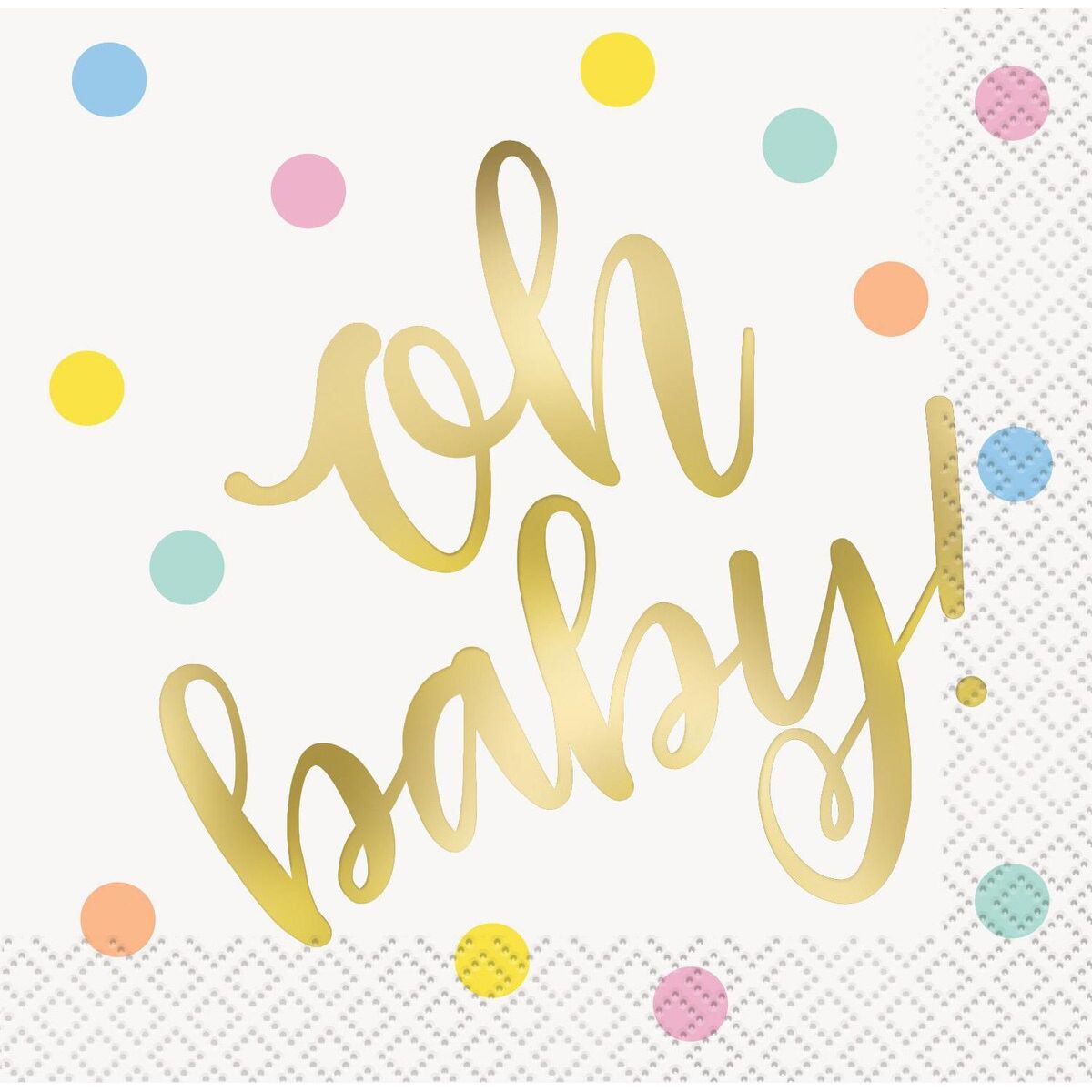 Beverage Napkins - Oh Baby - Dollars and Sense