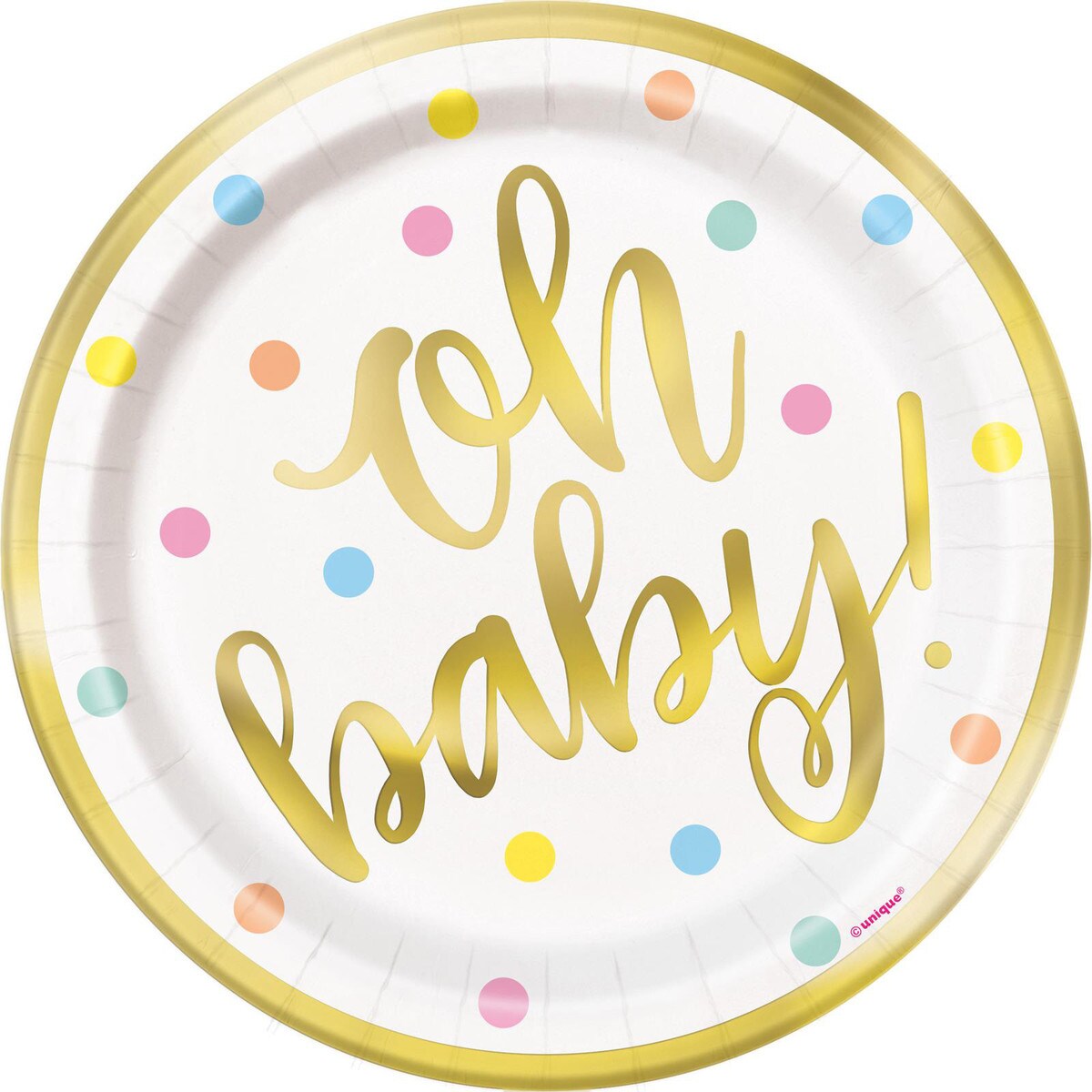 Foil Paper Plates - Oh Baby - Dollars and Sense