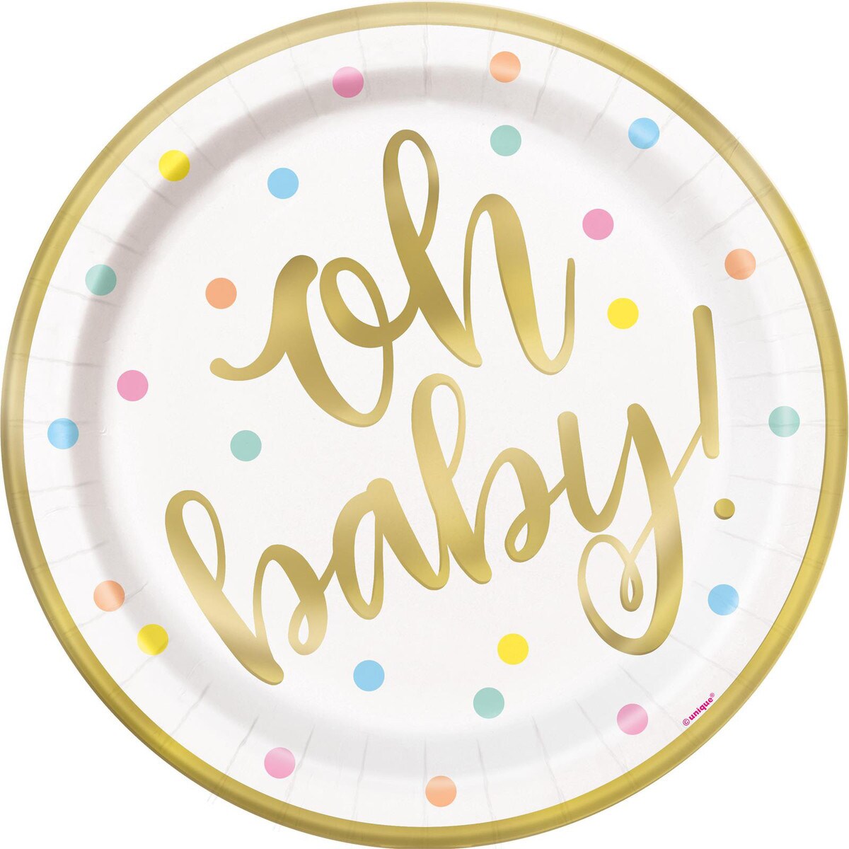 Foil Paper Dinner Plates - Oh Baby - Dollars and Sense