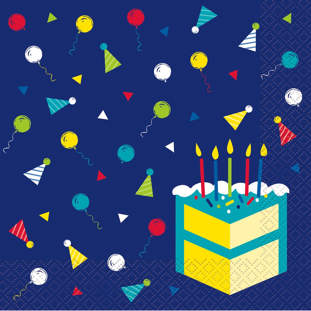 Birthday Cake Lunch Napkins - Peppy - Dollars and Sense