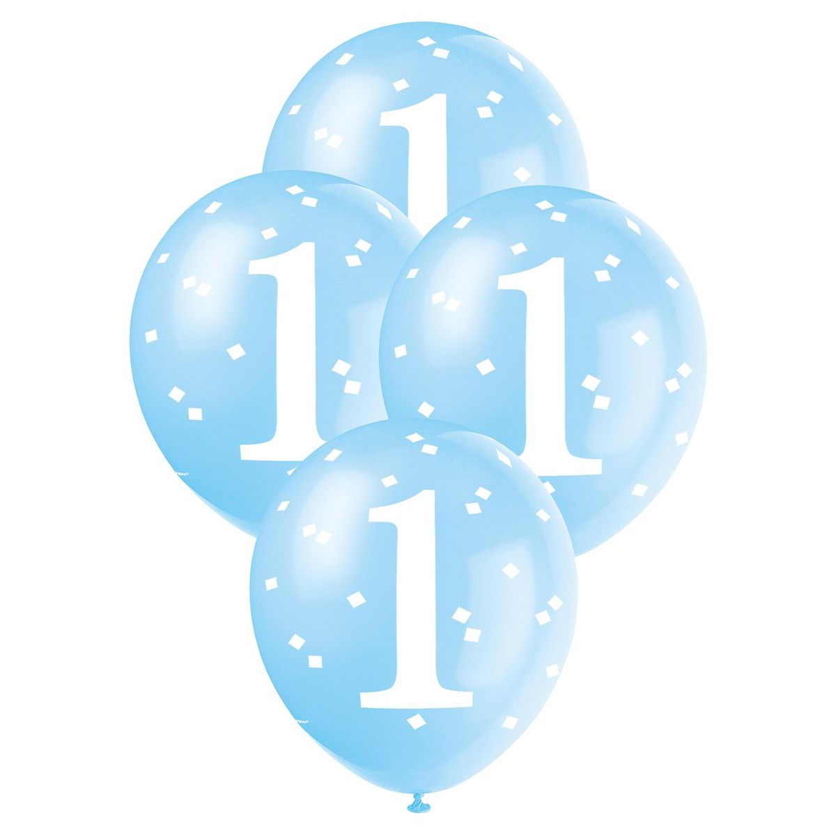 Gingham 1st Birthday Balloons - Blue - Dollars and Sense