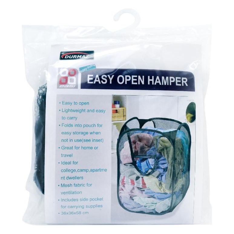 Pop Up Laundry Hamper - Black - Dollars and Sense
