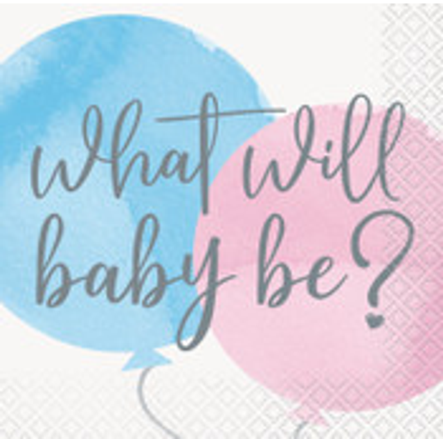 Baby Gender Reveal - Beverage Napkins - Dollars and Sense