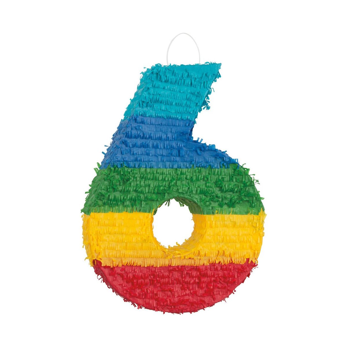 Piñata Numeral 6 - Rainbow - Dollars and Sense