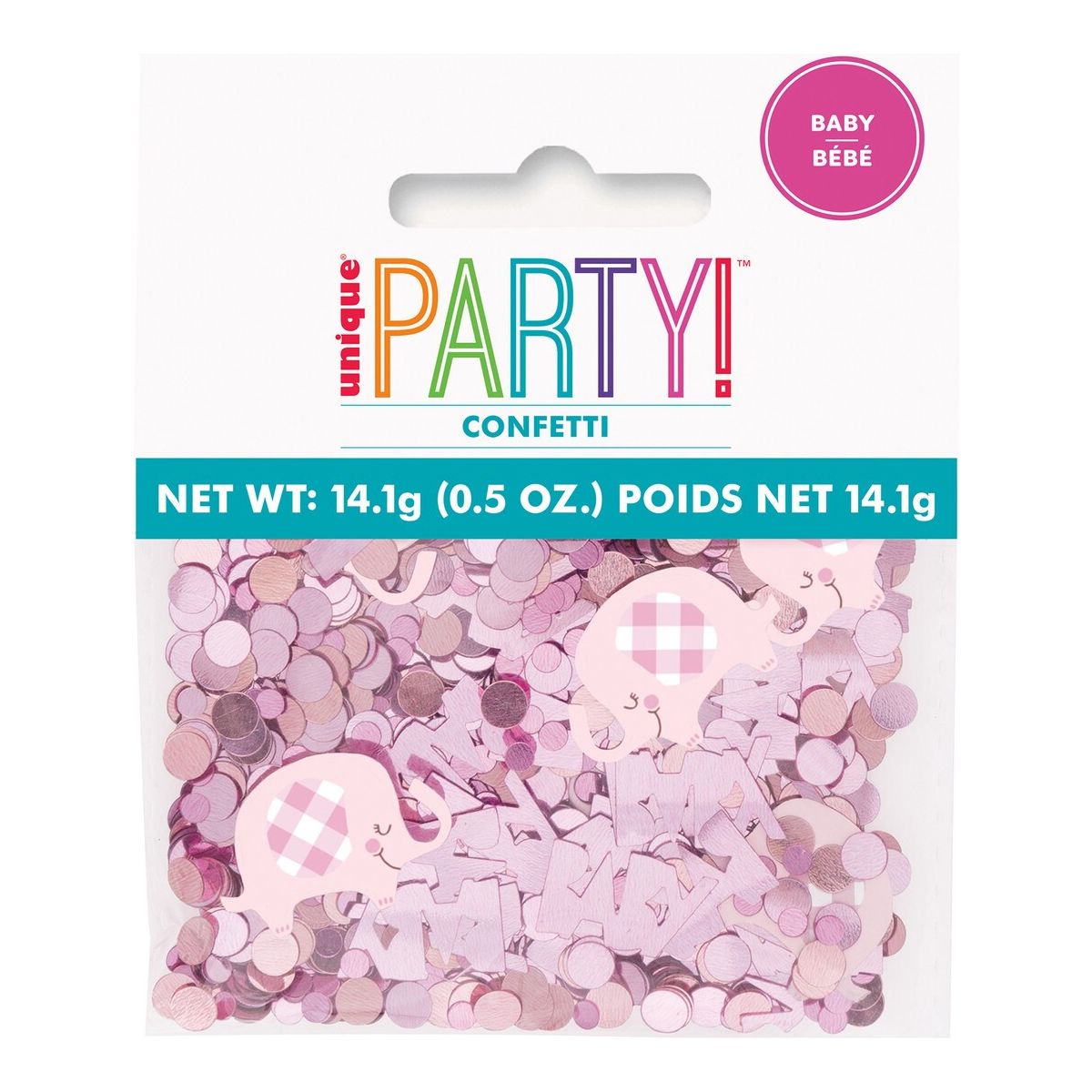 Floral Elephant Confetti - Pink - Dollars and Sense