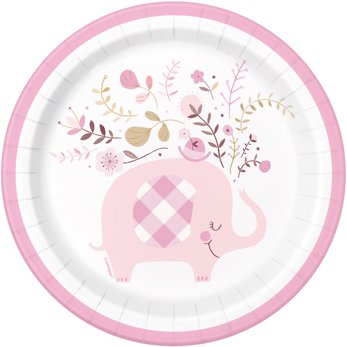 Floral Elephant Foil Balloon - Pink - Dollars and Sense