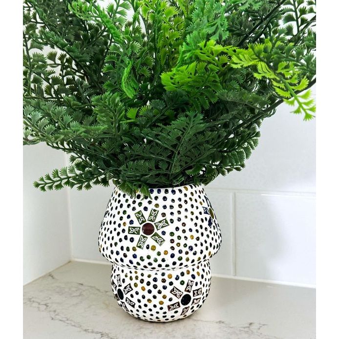 Glass Mosaic Mushroom Vase - Large - Dollars and Sense