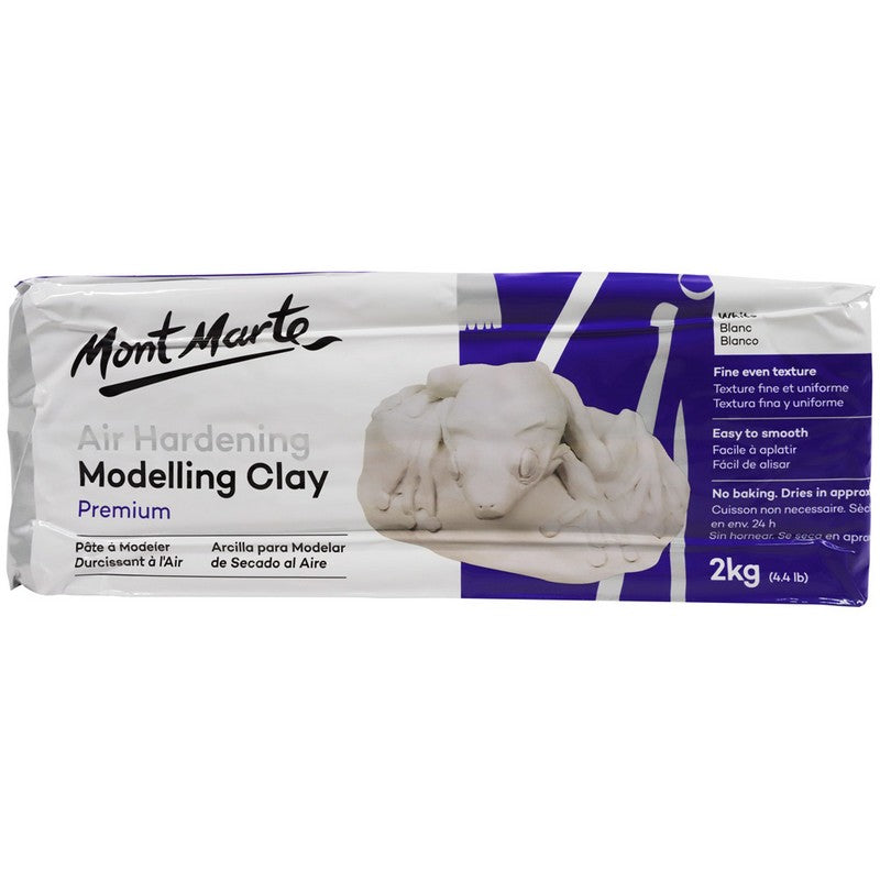Mont Marte Premium Air Hardening Modelling Clay White 2kg - Dollars and Sense