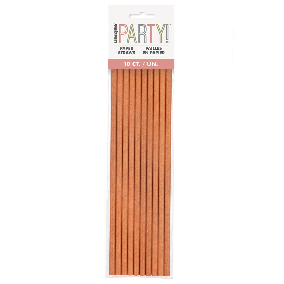 Paper Straw - Glitz Rose Gold - Dollars and Sense
