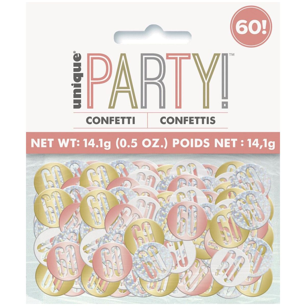 60th Confetti - Rose Gold - Dollars and Sense