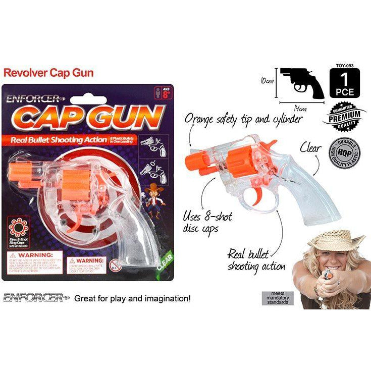 Toy Cap Gun - Clear - Dollars and Sense