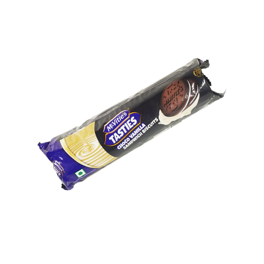 McVities Tasties Choco Vanilla Sandwich Biscuits 120G/112G
