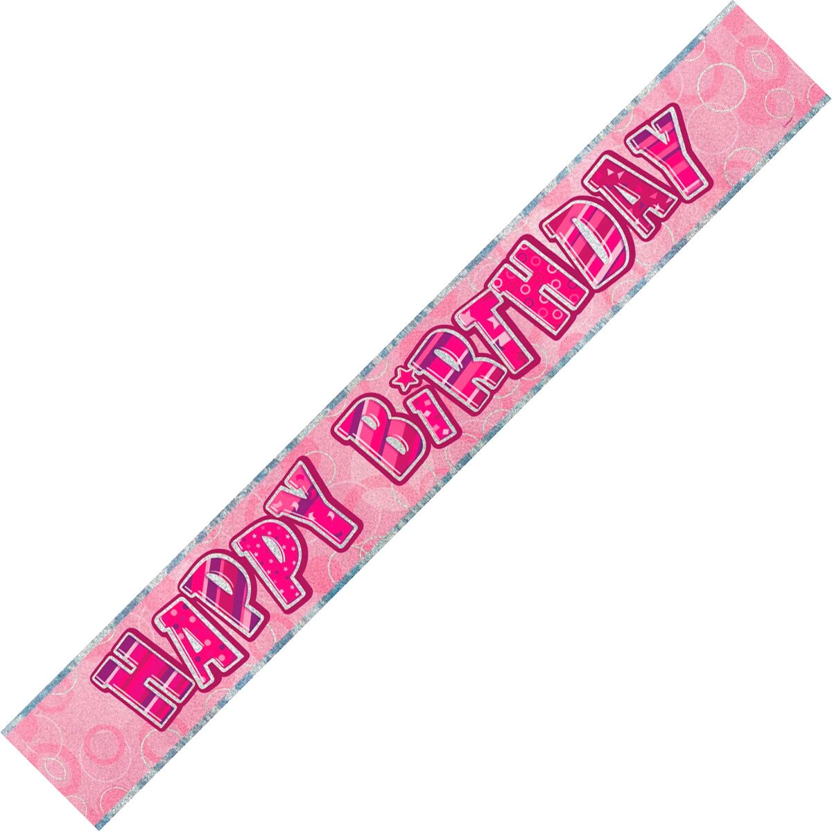 Foil Banner Happy Birthday - Glitz Pink - Dollars and Sense