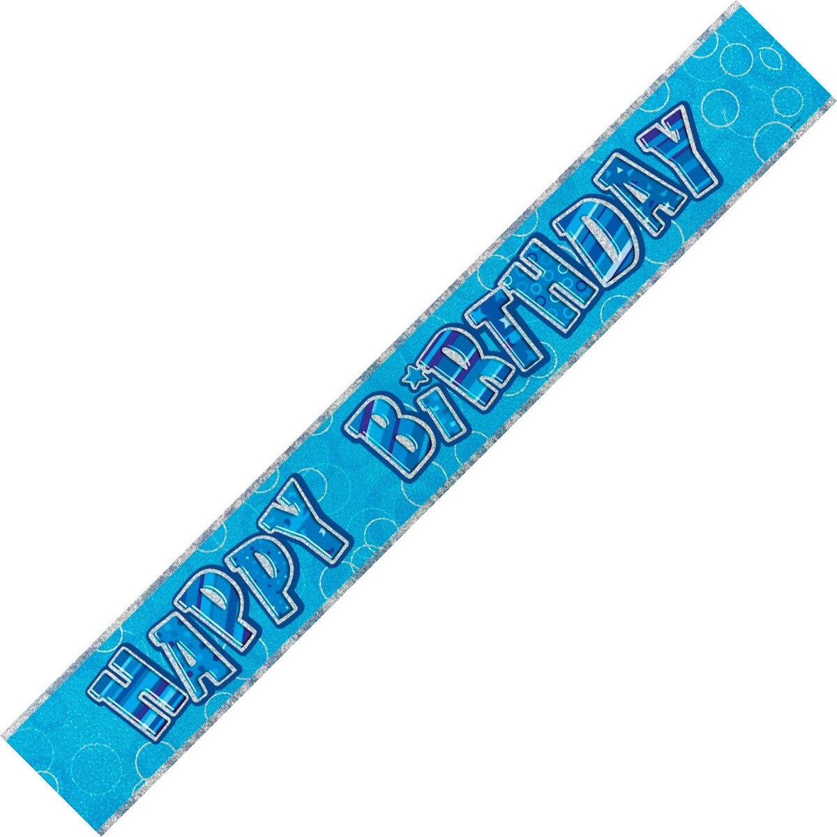 Foil Banner Happy Birthday - Glitz Blue - Dollars and Sense