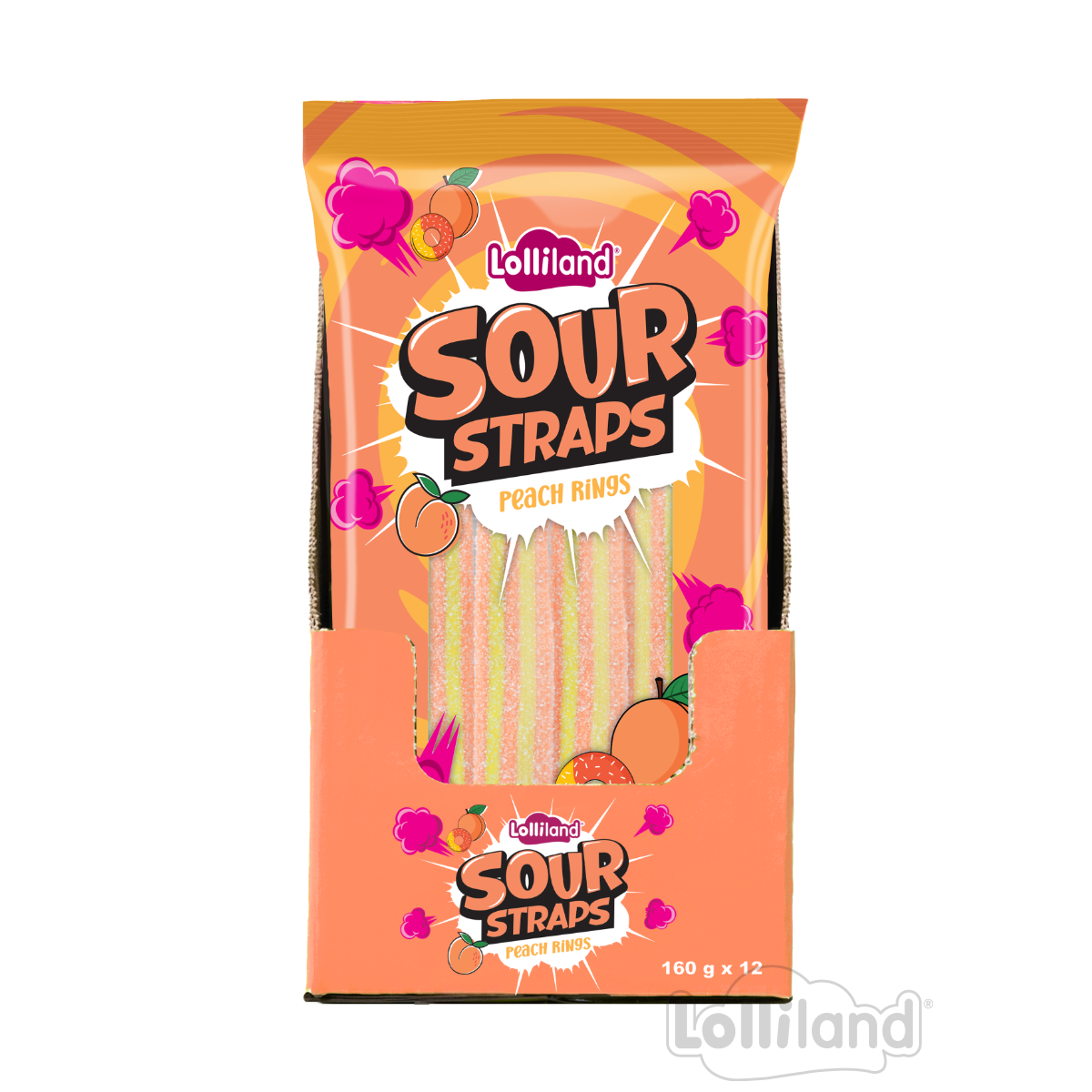 Lolliland Sour Straps - Peach Rings - Dollars and Sense