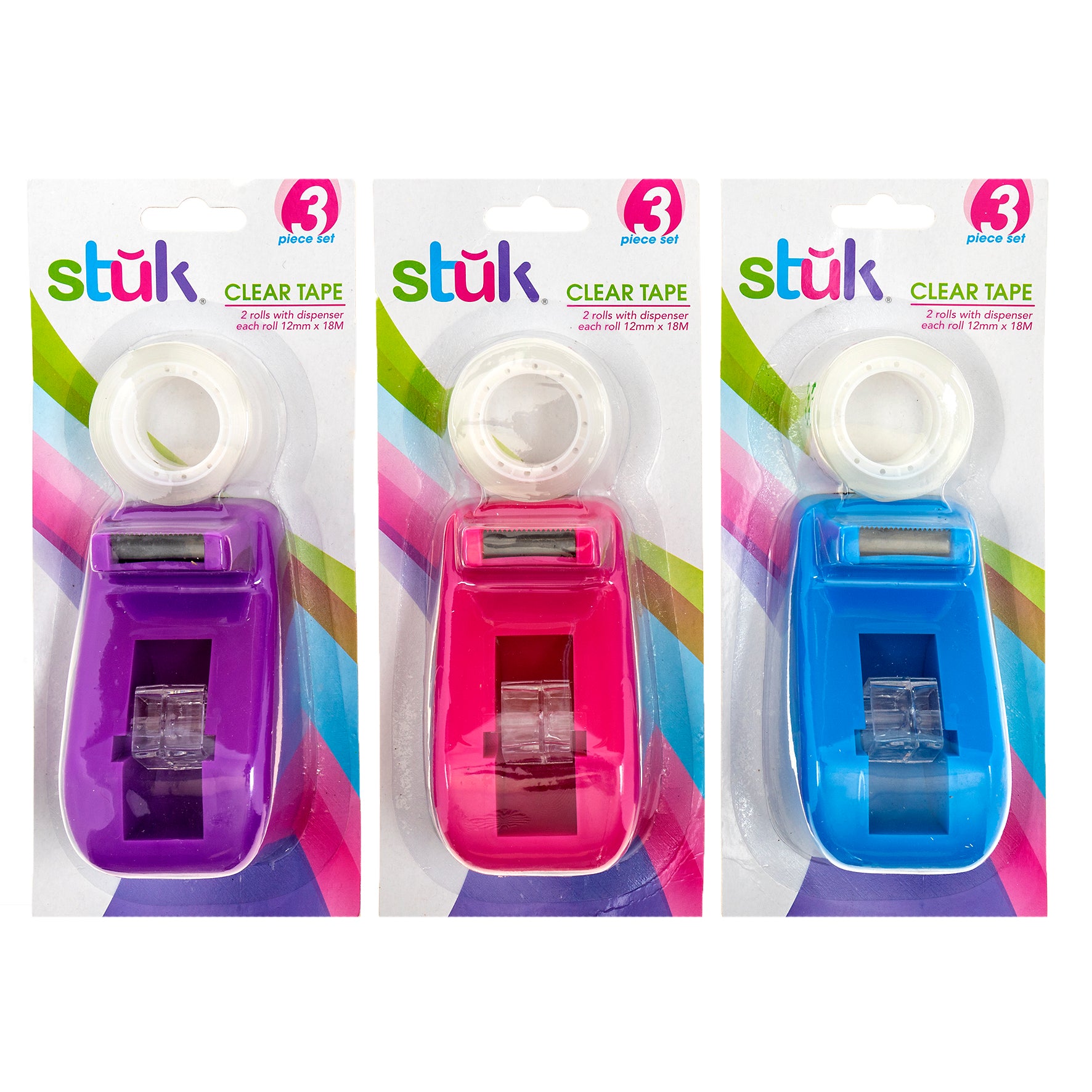 Stuk - Sticky Tape with Dispenser - Clear