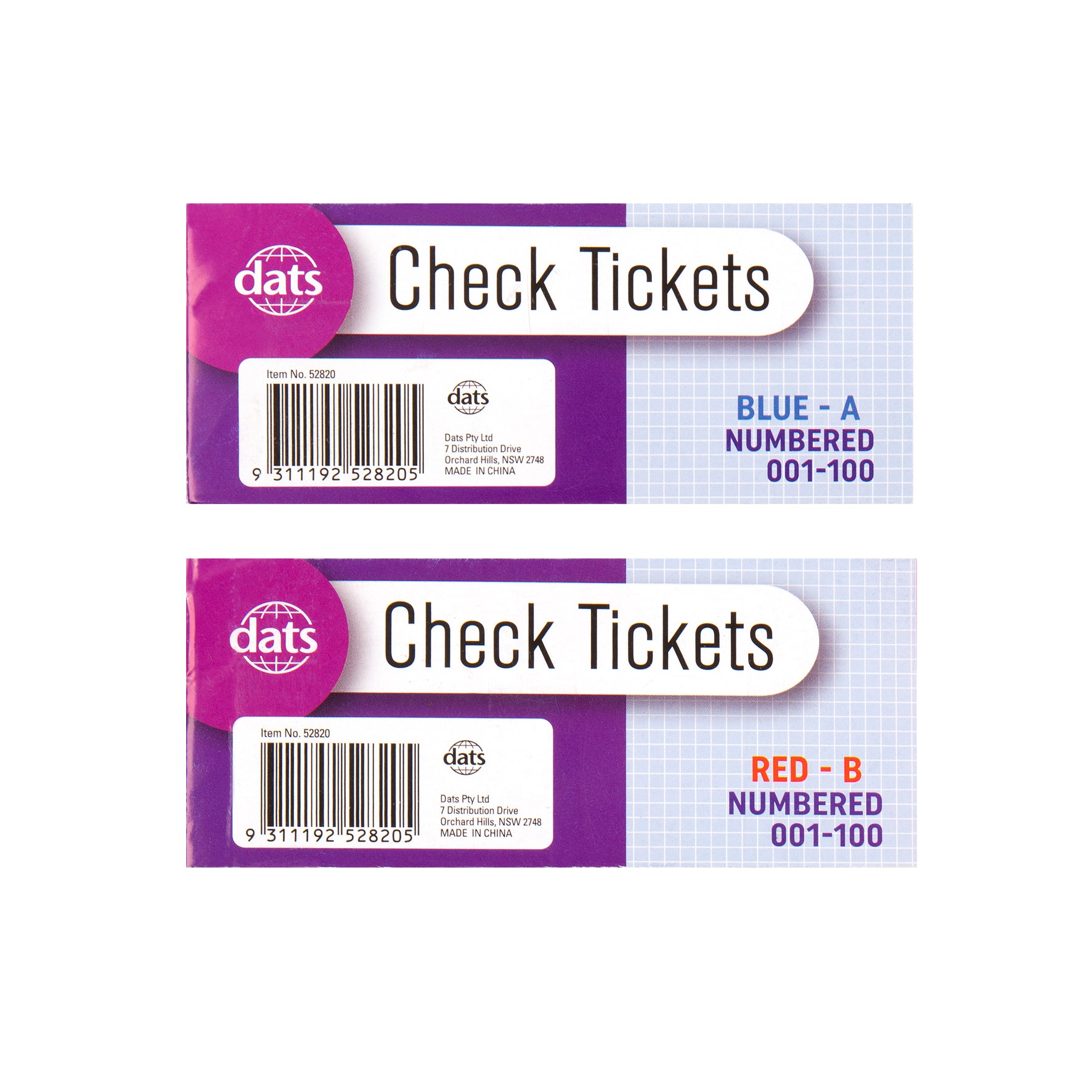 Raffle Check Tickets - Book