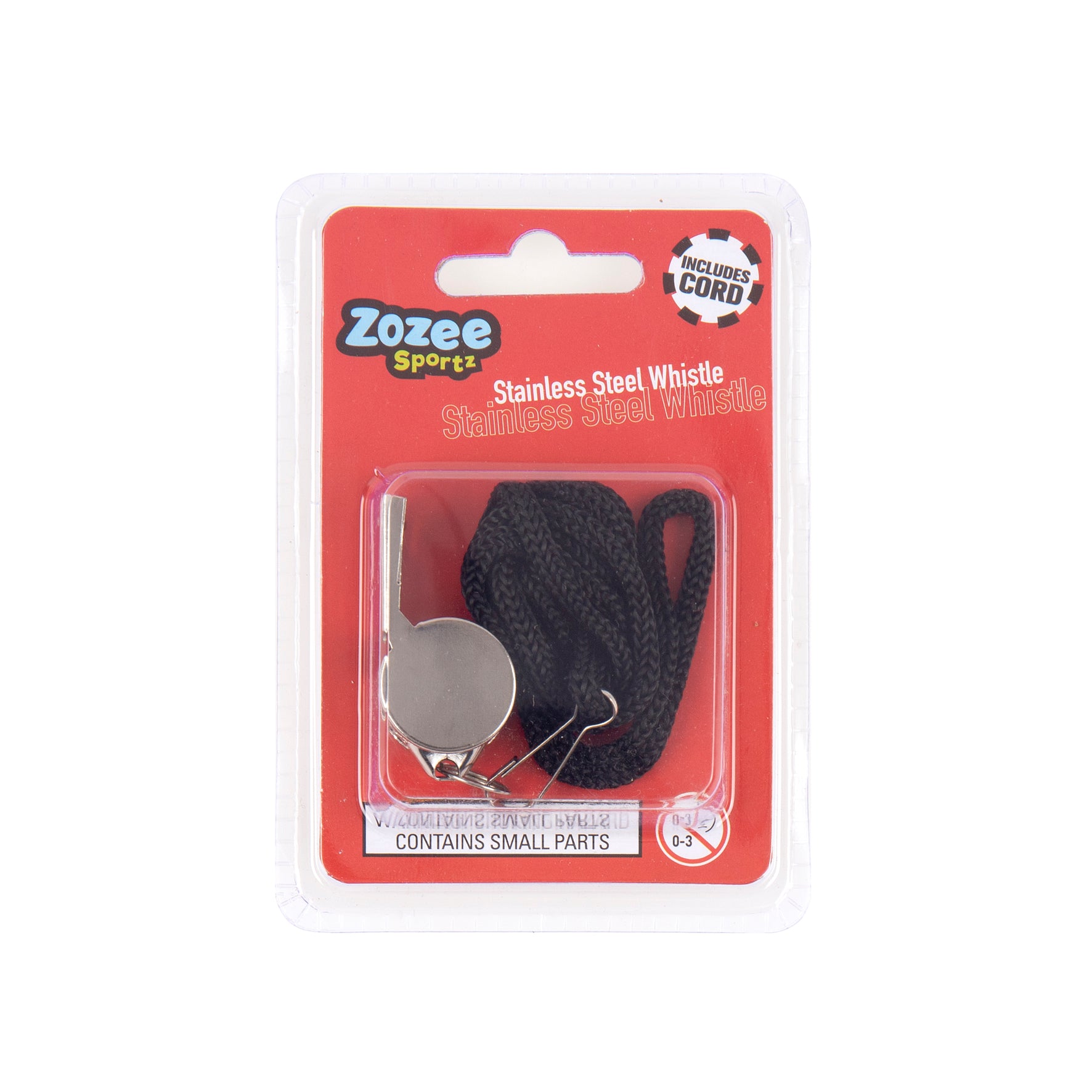 Whistle with Cord - Stainless Steel
